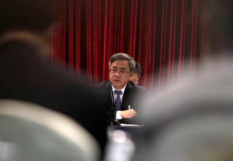 FILE PHOTO: Guangdong Communist Party Secretary Hu during the National People's Congress, in Beijing