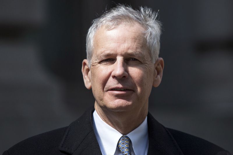 Dish Network Corp Chairman Charles Ergen exits the US Bankruptcy court in New York