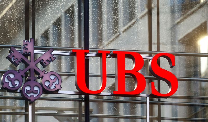 Le logo de la banque suisse UBS est vu à Zurich