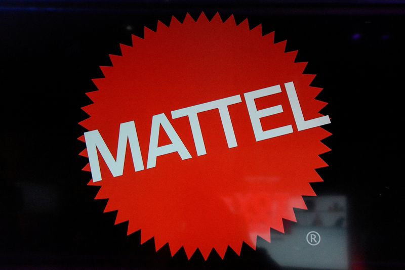 FILE PHOTO: The Mattel company logo is seen at the 114th North American International Toy Fair in New York City