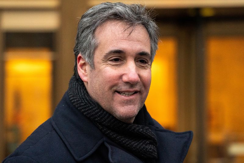 Former U.S. President Donald Trump's former lawyer Michael Cohen arrives at Manhattan Federal Court in New York
