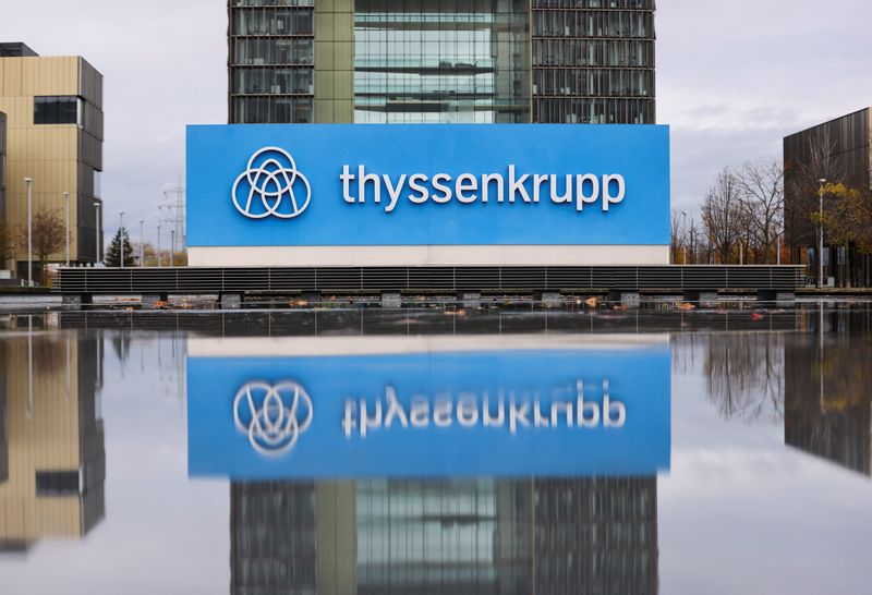 A general view of the ThyssenKrupp headquarters in Essen