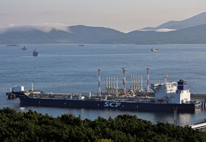 FILE PHOTO: A view shows oil terminal Kozmino near Nakhodka, Russia