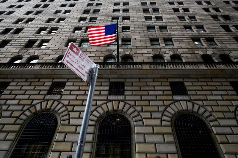 FILE PHOTO: New York Federal Reserve building is seen in Manhattan