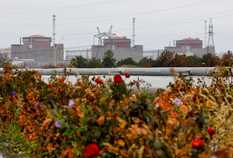 Photo de la centrale nucléaire de Zaporijjia, à l'extérieur de la ville d'Enerhodar