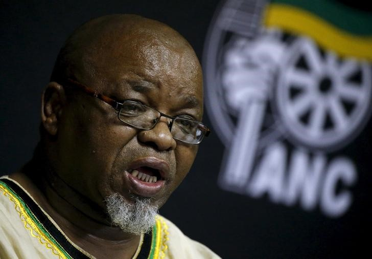 ANC Secretary General Gwede Mantashe briefs the media at the end of the party's National Executive Committee meeting in Pretoria, South Africa