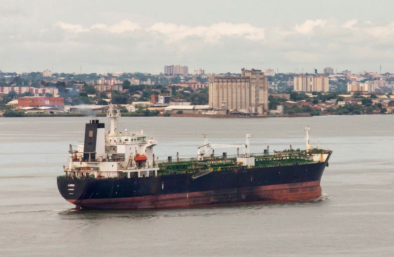 FILE PHOTO: Oil tanker on Lake Maracaibo, in Cabimas