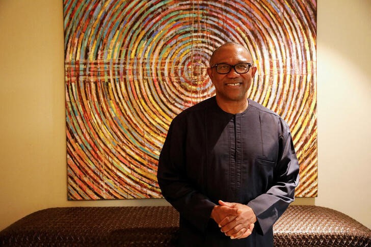FILE PHOTO: Peter Obi, Presidential candidate of the Labour Party, poses for a picture after an interview with Reuters at his residence in Lagos