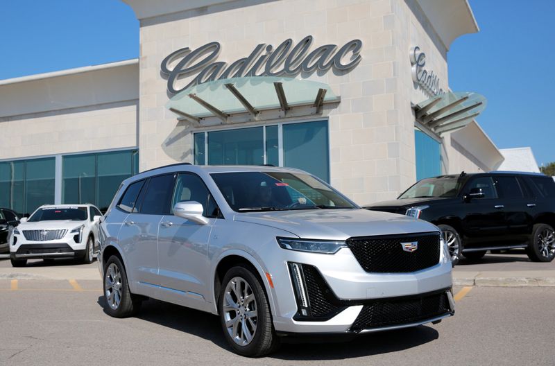 A Cadillac XT6 vehicle is seen at the La Fontaine Cadillac dealership in Highland, Michigan,