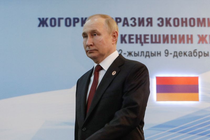 El presidente ruso, Vladímir Putin, en Bishkek