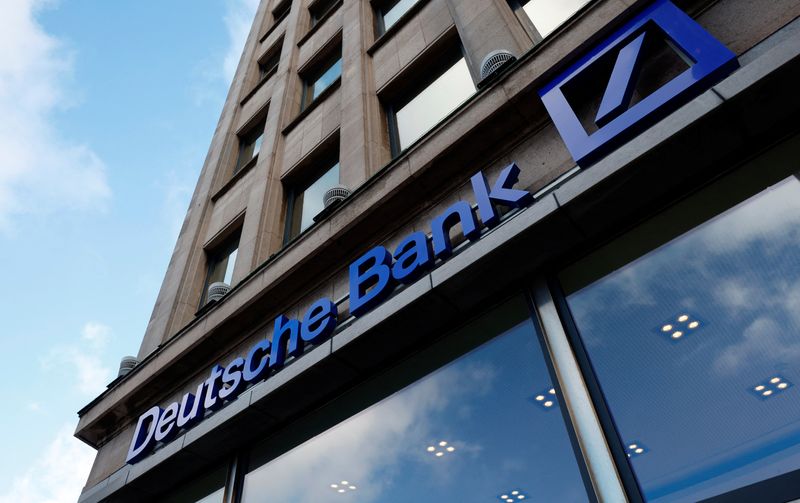 Il logo Deutsche Bank a Bruxelles