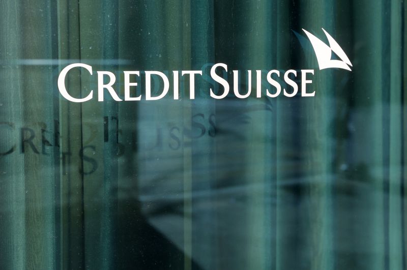 FILE PHOTO: A logo is pictured on the Credit Suisse bank in Geneva